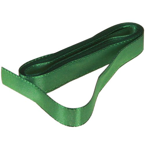 položky Dekoratívna stuha zelená darčeková stuha okrajová tmavozelená 15mm 3m x 10 ks