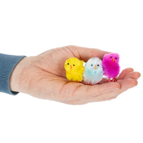položky Sada veľkonočných kuriatok na veselé jarné dekorácie a tvorivé diela, 4 cm, 10 kusov