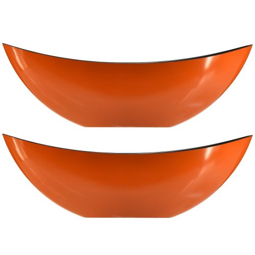 položky Moderná lodná misa v oranžovej farbe, 2 kusy - 39 cm - všestranná na dekoráciu a pestovanie