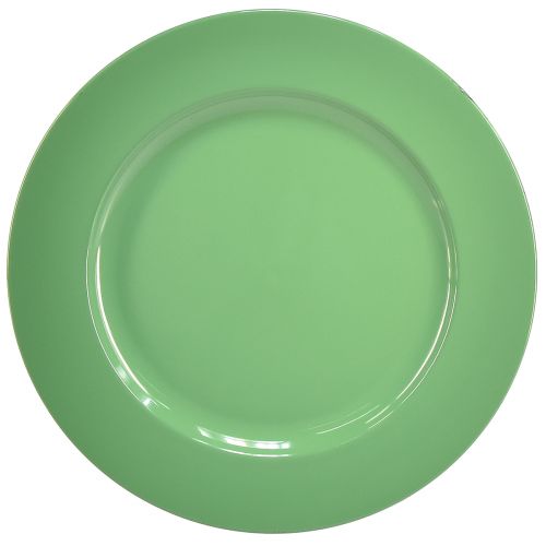 Robustný zelený plastový tanier 4 kusy - 28 cm, ideálny pre každodenné dekorácie a outdoorové aktivity
