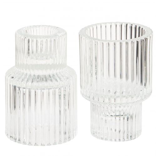 položky Držiak na sviečku sklenený svietnik na čajovú sviečku Ø5cm V8cm 4 ks