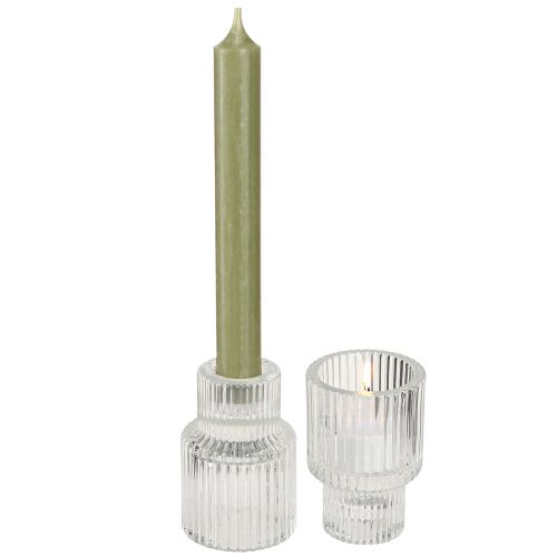 položky Držiak na sviečku sklenený svietnik na čajovú sviečku Ø5cm V8cm 4 ks