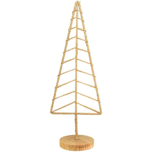 položky Ozdoba na vianočný stromček s podstavou drevo kov prírodný 18x12x51cm