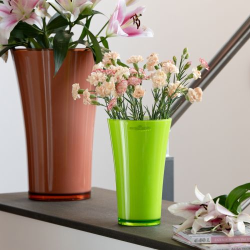 položky Váza Zelená kvetinová váza Dekoratívna váza Fizzy Oliva Ø16,5 cm V27 cm