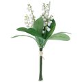 Floristik24 Ozdobné jarné kvety umelé biele 31cm 3ks