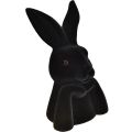 Floristik24 Zajačik poprsie premýšľajúce čierne vločkované veľkonočné 16,5×13×27cm