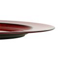 Floristik24 Dekoračný tanier plastový Ø28cm červeno-čierna