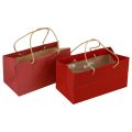 Floristik24 Darčekové tašky červené papierové tašky s uškom 24×12×12cm 6ks