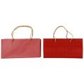 Floristik24 Darčekové tašky červené papierové tašky s uškom 24×12×12cm 6ks