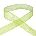 Floristik24 Sieťová páska, mriežková páska, ozdobná páska, zelená, vystužená drôtom, 50 mm, 10 m