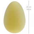 Floristik24 Dekorácia veľkonočných vajíčok vajíčko plastové svetlo žlté vločkované 25cm