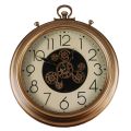 Floristik24 Nástenná dekorácia nástenné hodiny ozubené hodiny bronzové krémové retro Ø54cm