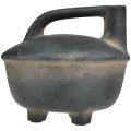 Floristik24 Ozdobný vázový džbán keramický starožitný vzhľad antracit béžový 18cm
