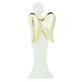 Floristik24 Figúrky anjelov keramický anjel biele zlato 6cmx5cmx15cm 2ks
