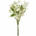 Floristik24 Umelá kvetinová kytica hodvábne kvety bobuľová vetvička biela 48cm