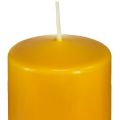 Floristik24 PURE stĺpová sviečka žltá medová Sviečky Wenzel 130/60mm