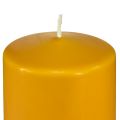 Floristik24 PURE stĺpová sviečka žltá medová Sviečky Wenzel 130/70mm